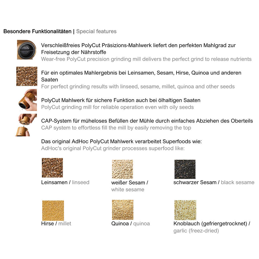 »Seedo« Linseed and Sesame Mill