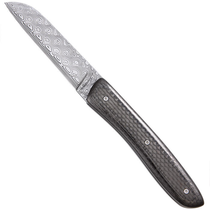 Couteau pliant Perceval L09 Damas, fibre de carbone