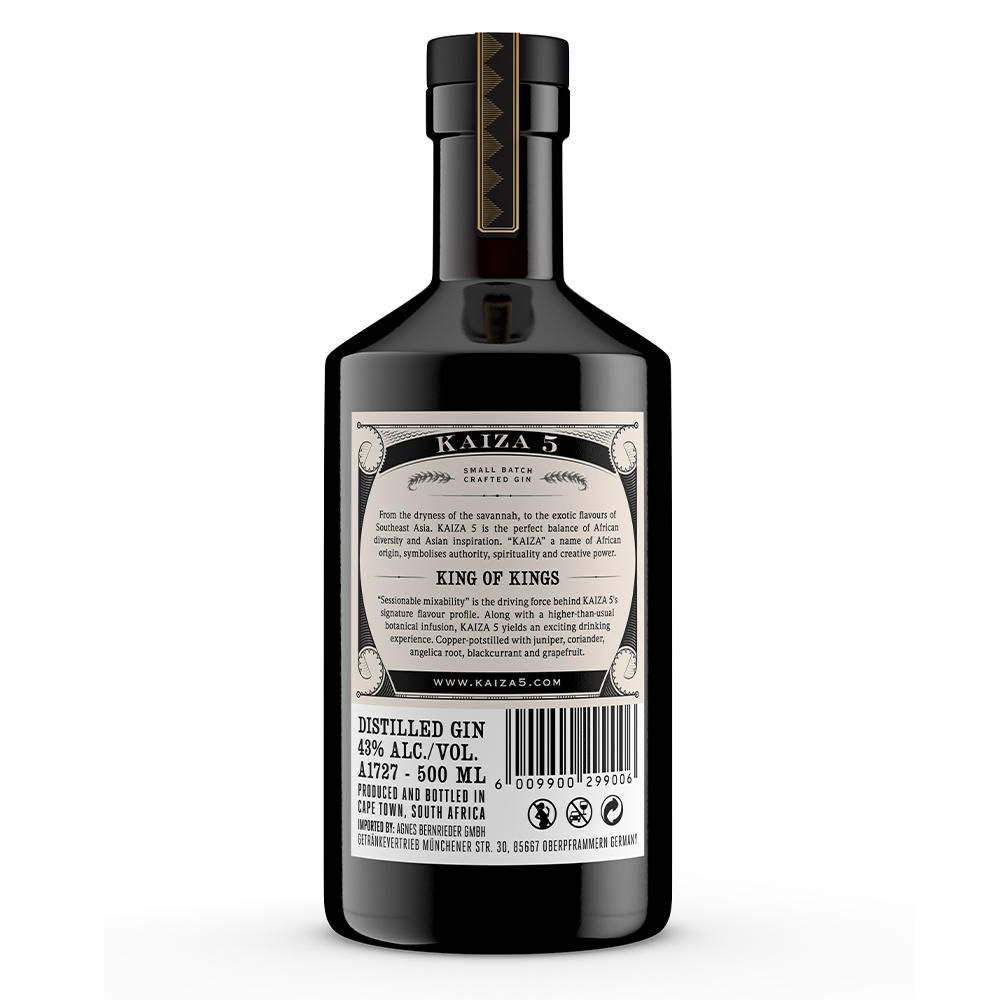 Kaiza 5 GIN, 500 ml, 43 % vol