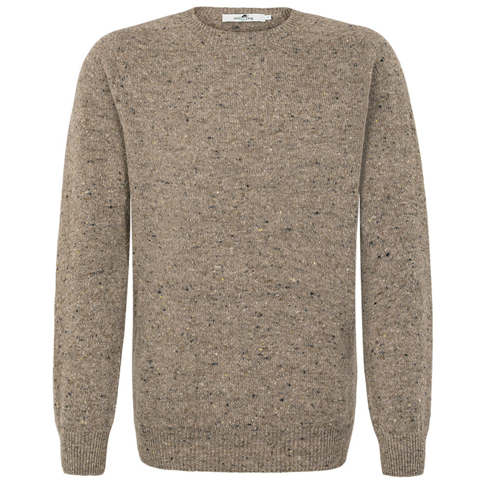 »Sherwood« Men’s Crew Neck Sweater, Merino/Cashmere, Natural Beige
