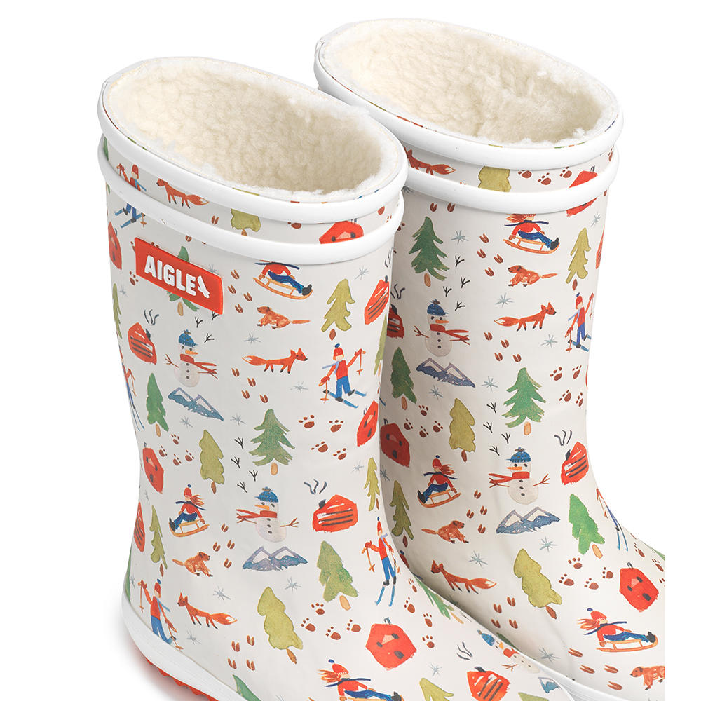 Bottes en caoutchouc pour enfants » Lolly Pop Fur Print «, Zermatt