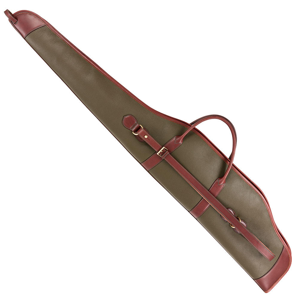 Alexandre Mareuil Shotgun Case with Tripod, Khaki/Brown, 125 cm