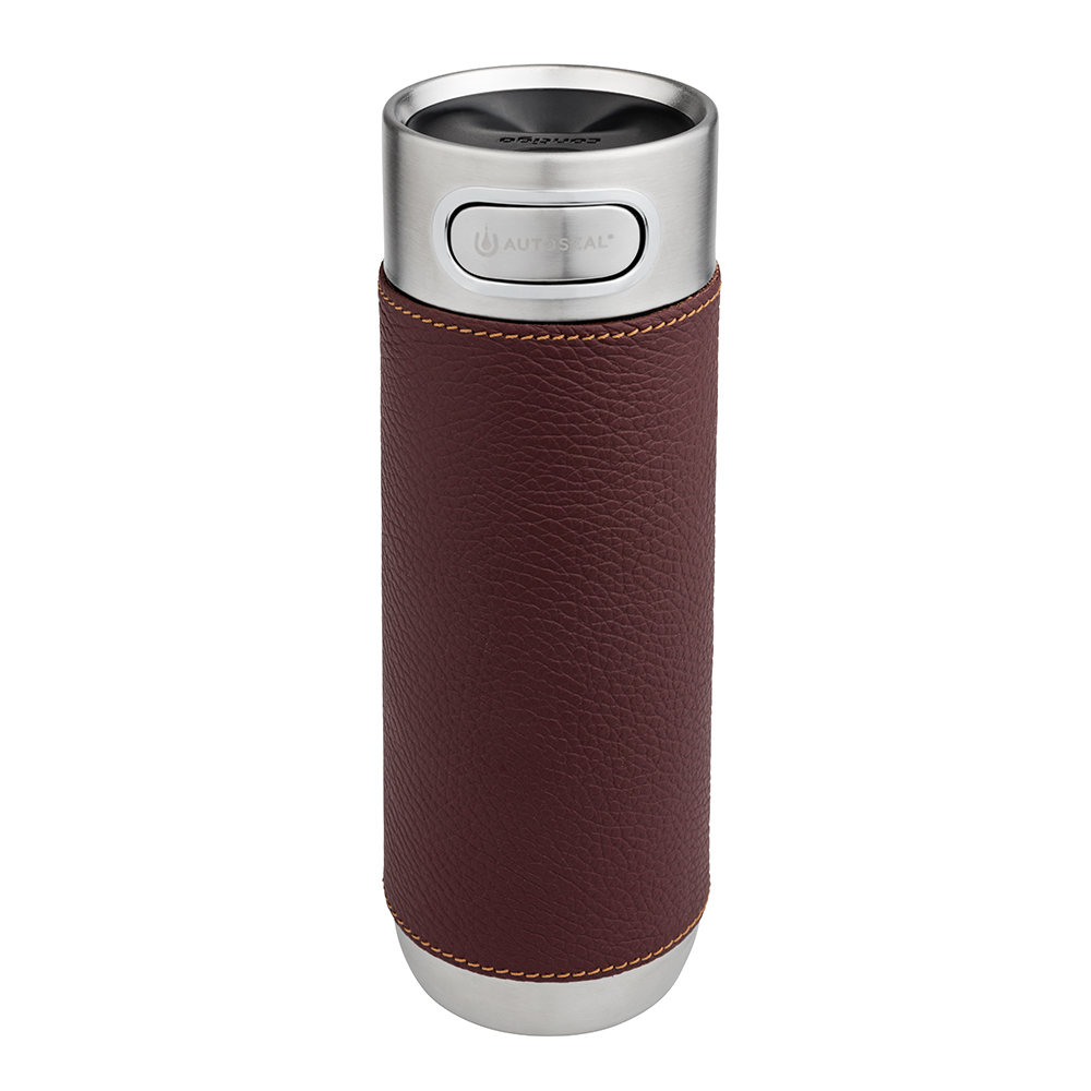 Alexandre Mareuil Leder-Thermobecher, braun