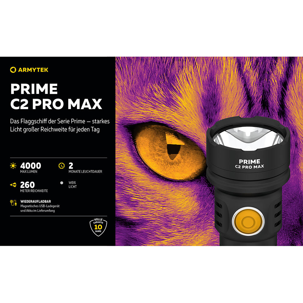 Lampe torche Armytek Prime C2 Pro Max White, LED, 4000 lm