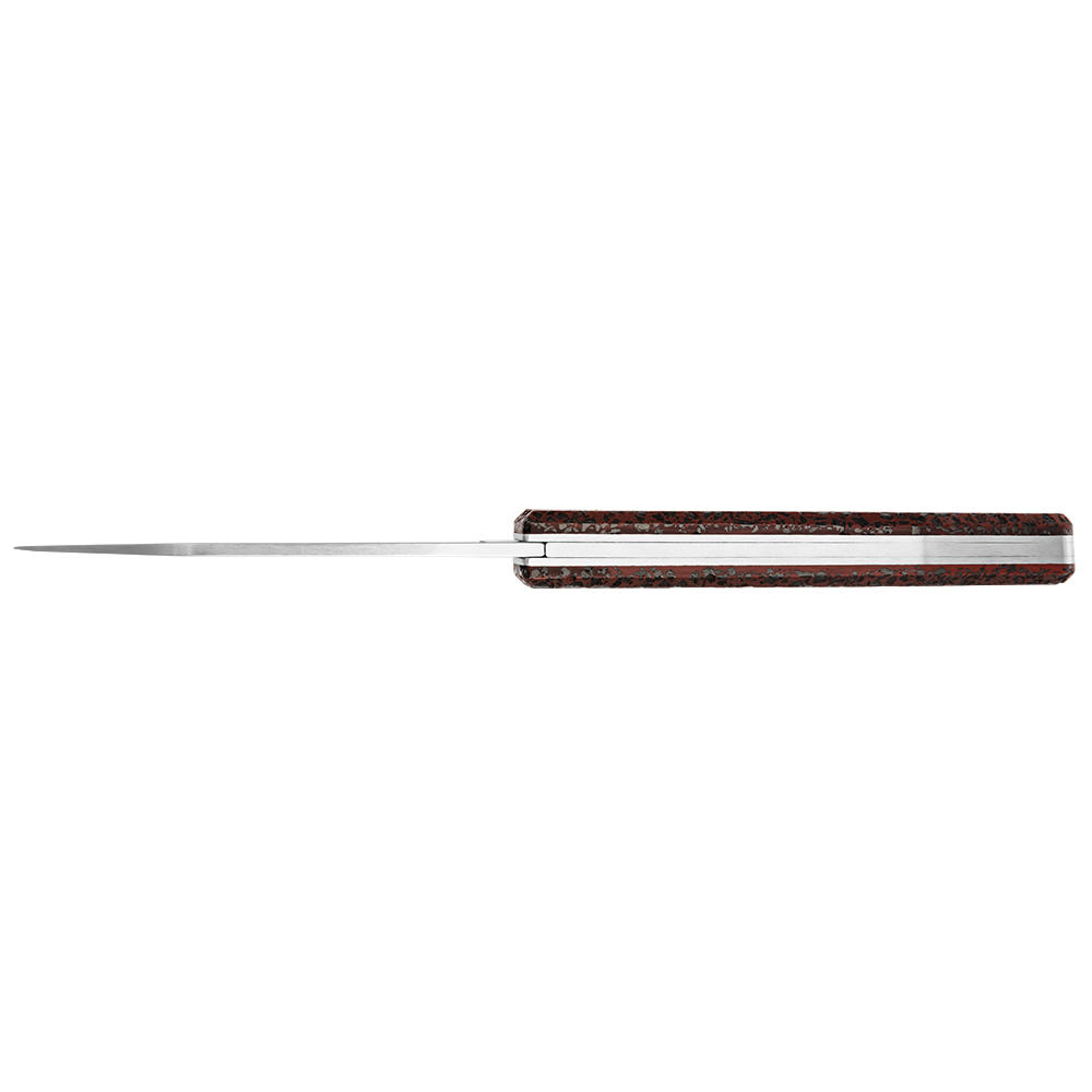 Klappmesser Le Terril, stabilisierte Kohle, rot