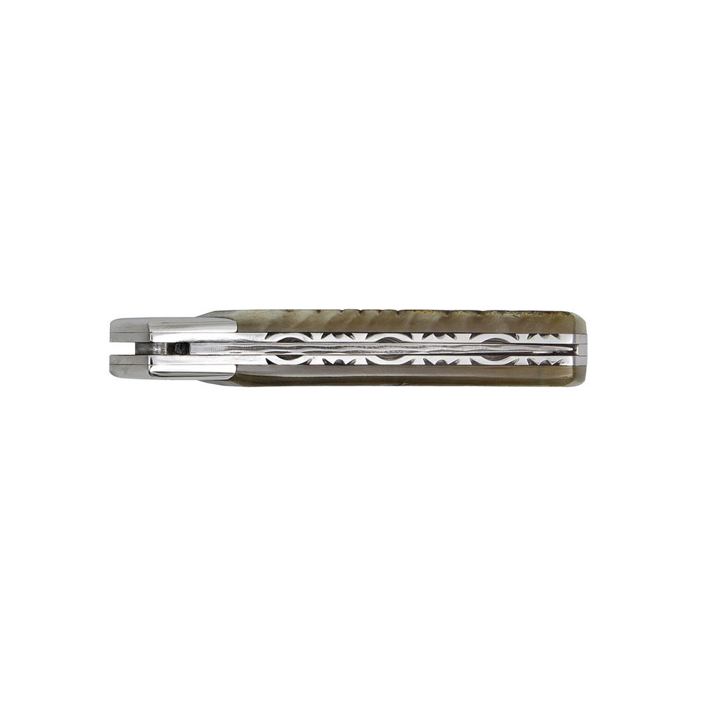 Le Thiers® RLT Klappmesser Damast, Widderhorn