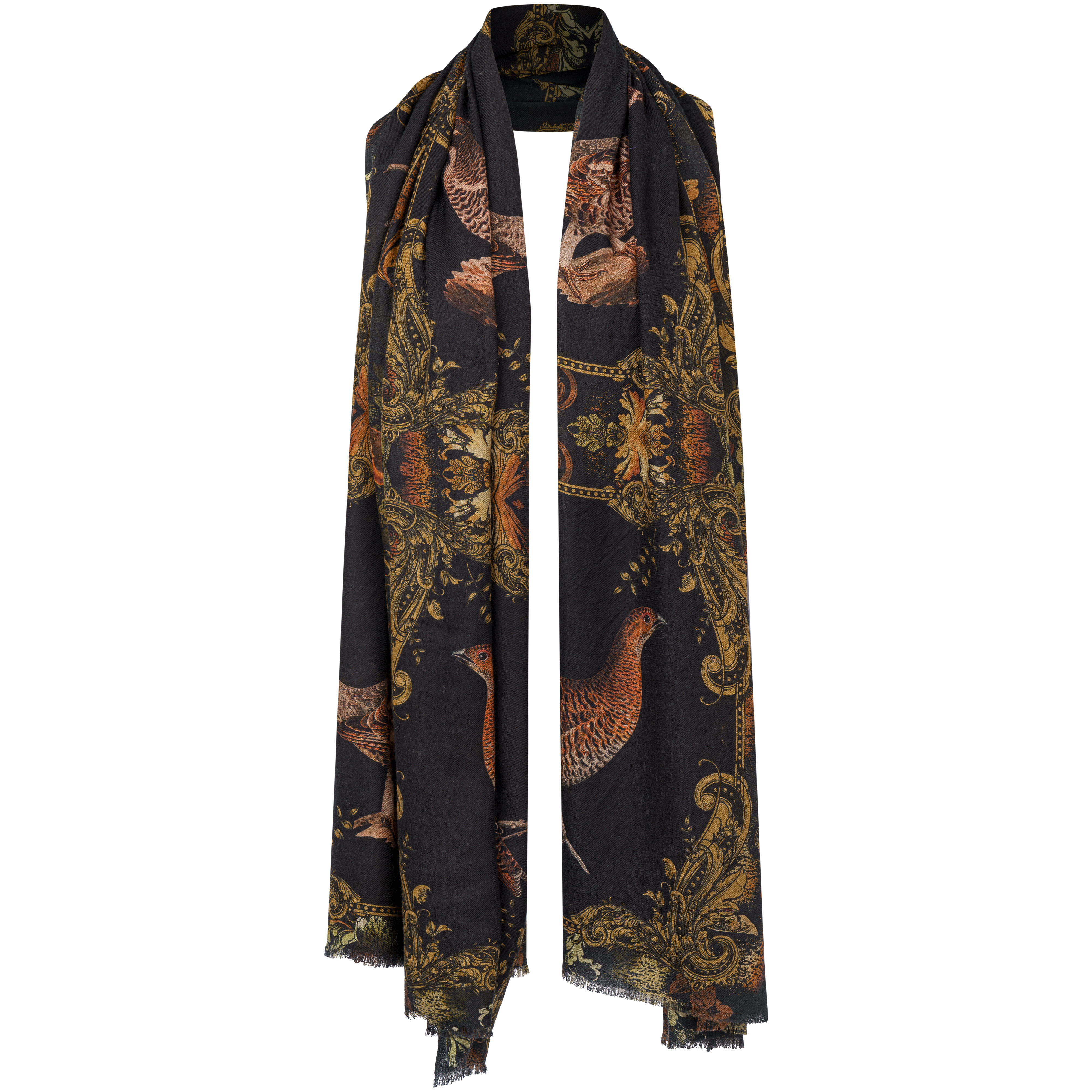 Sara Tiara Wool Scarf, Grouse
