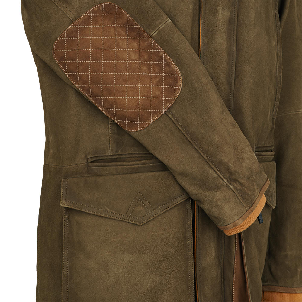 Herren Leder-Jagdjacke »Shooting Coat«